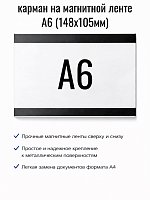 Ценникодержатели на магните для металлических поверхностей А-6 гор.